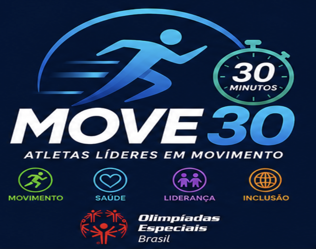 Logo MOVE 30 — Atletas Líderes em Movimento: movimento, saúde, liderança e inclusão